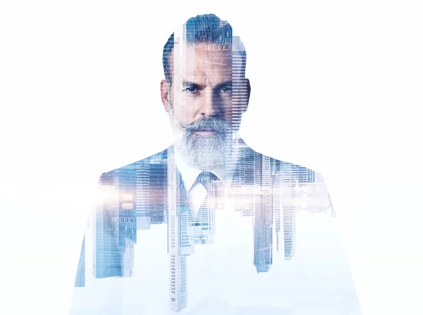 Portrait of bearded businessman. — Stock Photo, Image