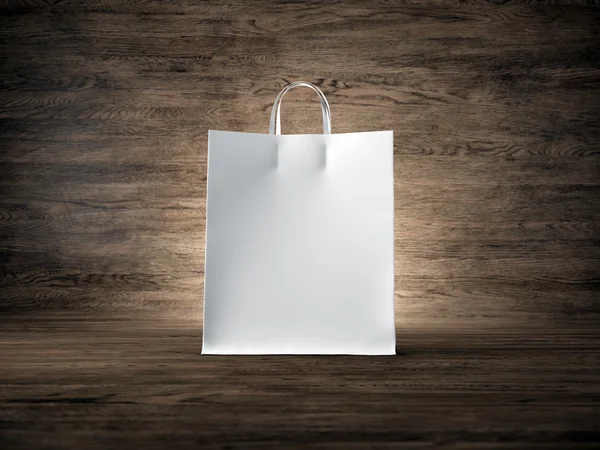 White craft shopping bag — Stok fotoğraf