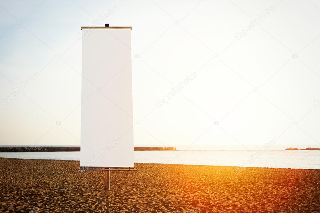 Empty vertical banner