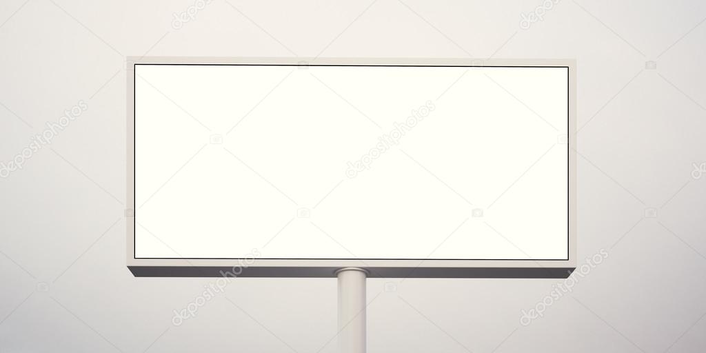 Blank billboard at sunset time