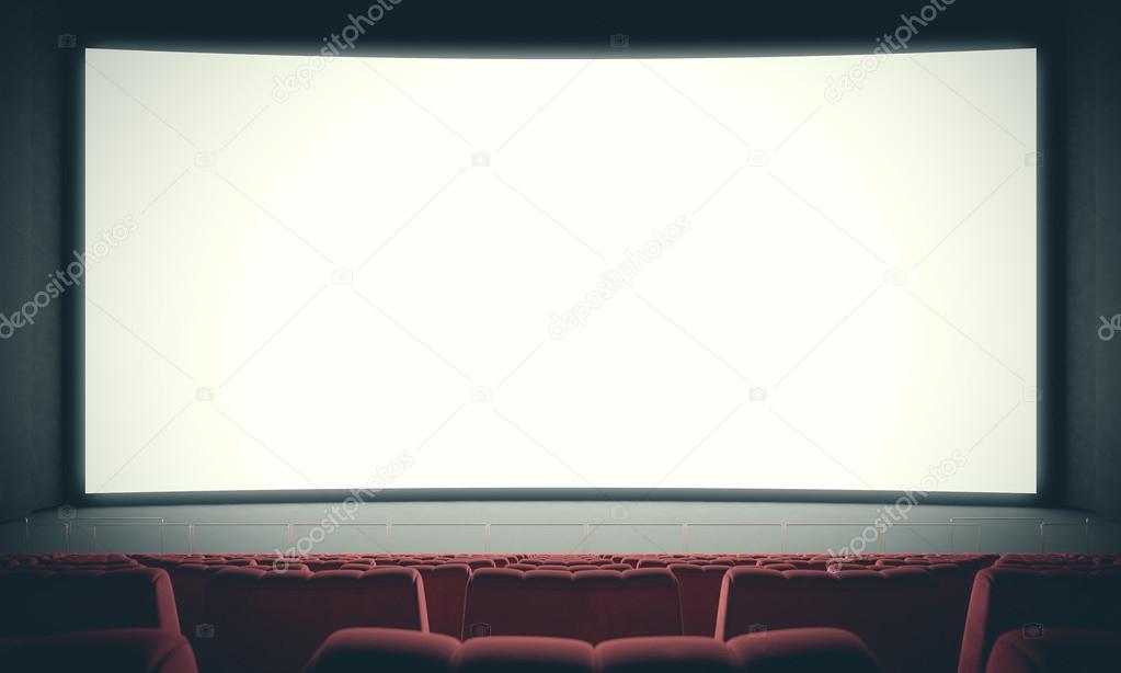 Movie theater with empty seats