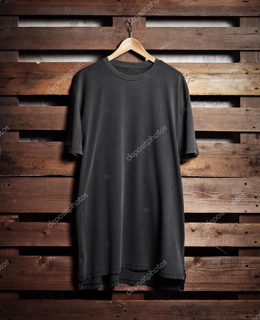 black t shirt hanging