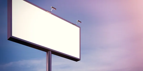 Puste billboard metalowe chromowane — Zdjęcie stockowe