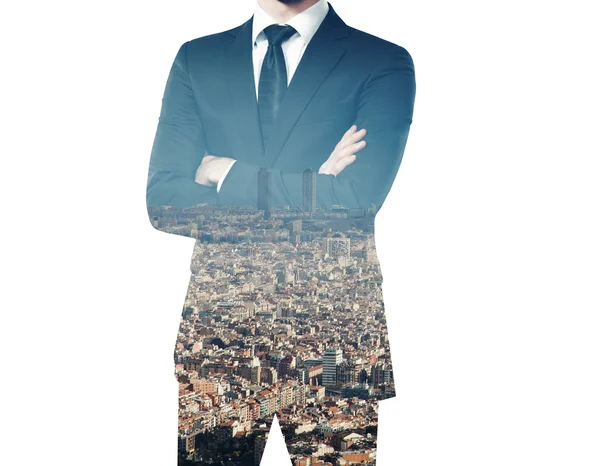 Homem de negócios vestindo terno moderno . — Fotografia de Stock