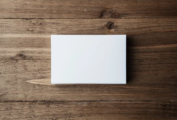 Stack of blank white business cards — Stock Photo, Image