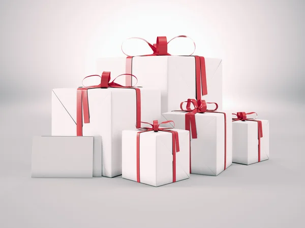Set of blank gift boxes — Stock Photo, Image