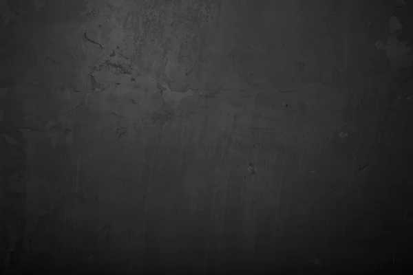 Highly detailed and empty black concrete wall. Dark background, horizontal — Stock Photo, Image