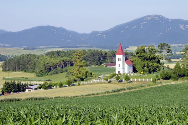 El paisaje en Turiec, Eslovaquia . Imágenes de stock libres de derechos