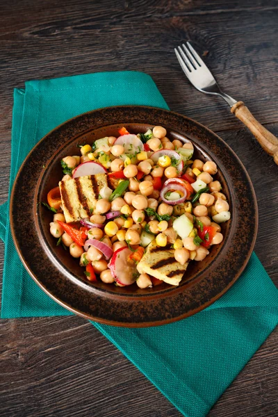 Healthy veggi warm salad — Stock Photo, Image