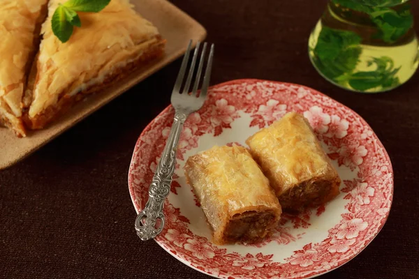 Baklava, türkisches Dessert — Stockfoto