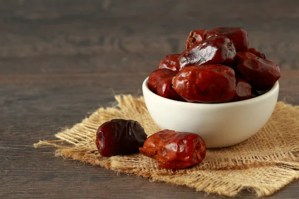 Dried dates on a table — Stock Photo, Image