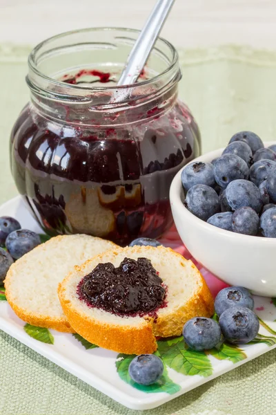 Homemade blueberry jam — Stock Photo, Image