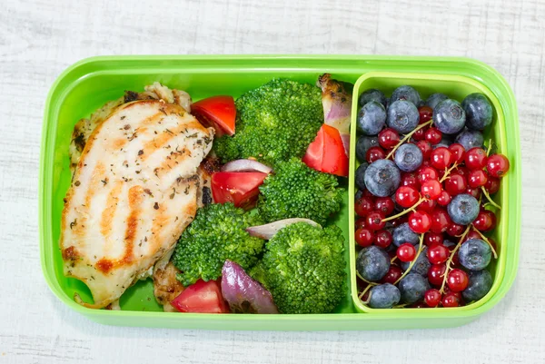 Caja de almuerzo saludable — Foto de Stock