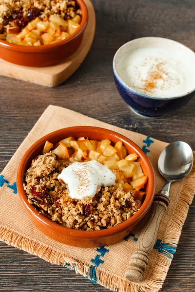 Crumble van zelfgemaakte apple — Stockfoto