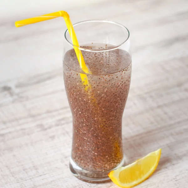 Chia seeds lemonade — Stock Photo, Image