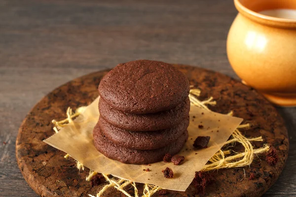 Double chocolate chip cookies — Stock Photo, Image