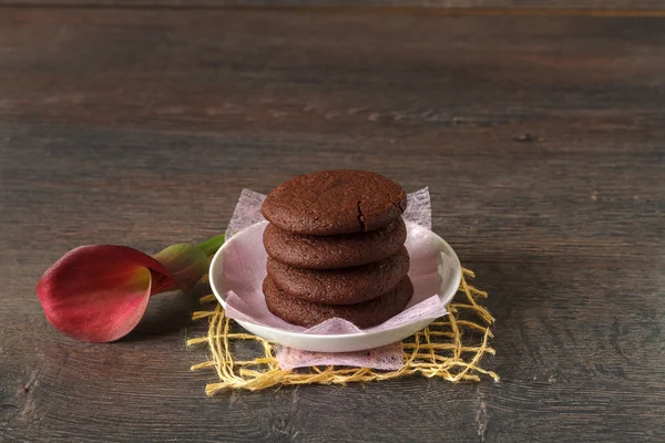 Double chocolate chip cookies — Stockfoto