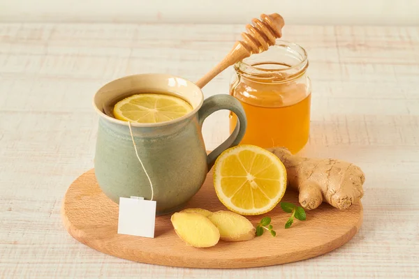 Tè allo zenzero con limone — Foto Stock