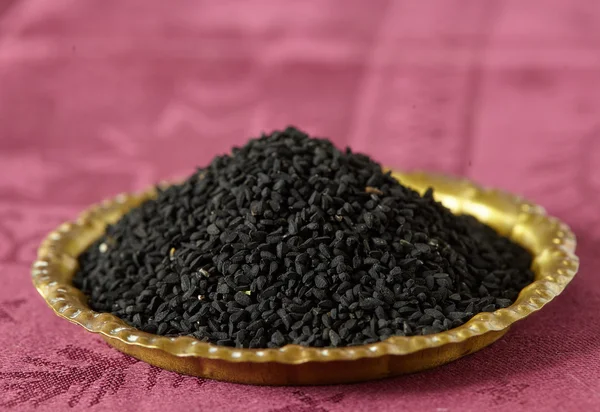 Nigella sativa (μαύρο κύμινο) σπόροι — Φωτογραφία Αρχείου