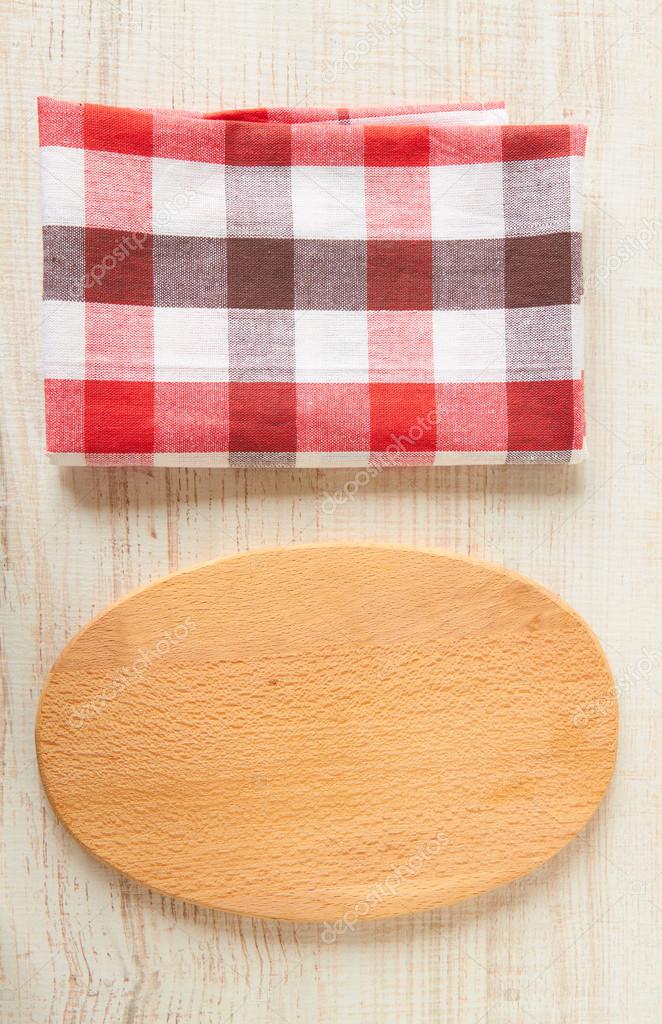 Cutting board with tablecloth