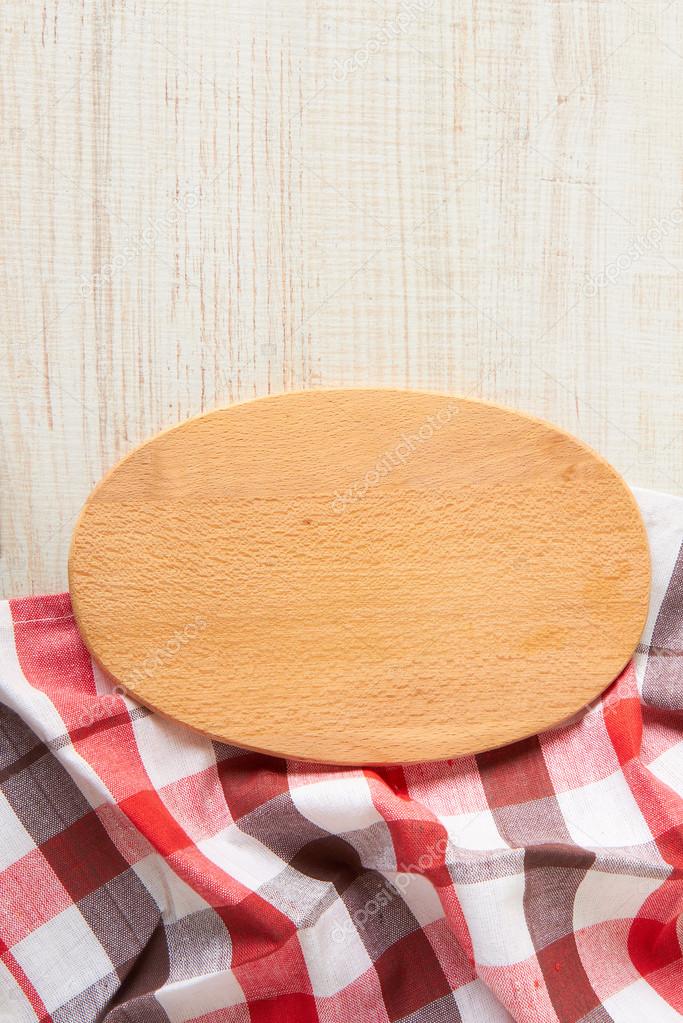 Cutting board with tablecloth