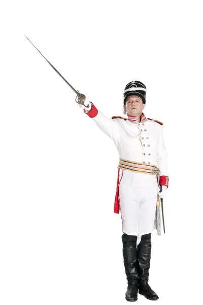 Horse Guards officier marcheren op het paradeterrein. — Stockfoto