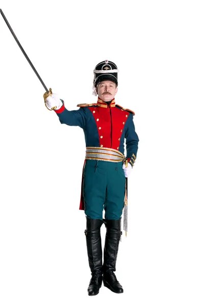 Guardsman with a saber nineteenth century — Stock Photo, Image