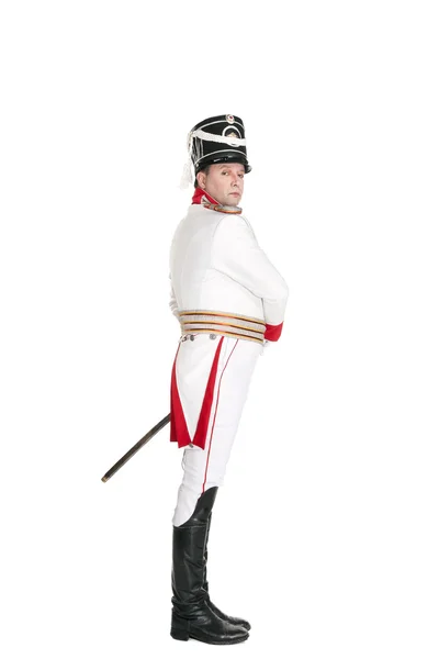 Horse Guards officier marcheren op het paradeterrein. — Stockfoto