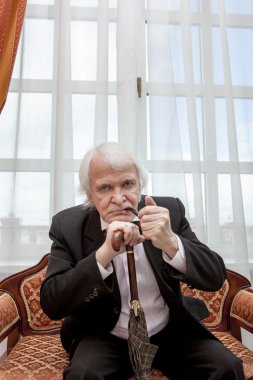 Ceo bir koltukta oturur