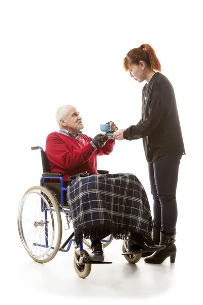 Man on wheelchair — Stock Photo, Image