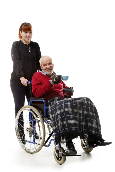 Człowiek na wózku inwalidzkim — Zdjęcie stockowe