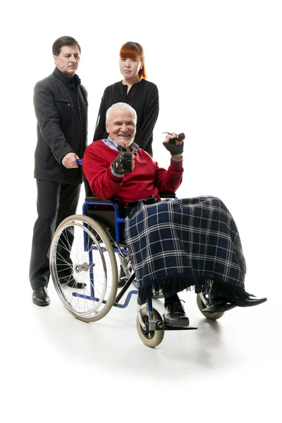 Man on wheelchair — Stock Photo, Image