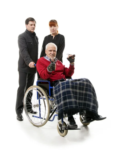 Man on wheelchair — Stock Photo, Image