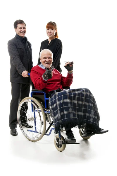 Człowiek na wózku inwalidzkim — Zdjęcie stockowe
