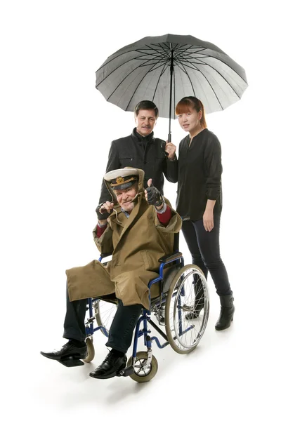 Man on wheelchair — Stock Photo, Image