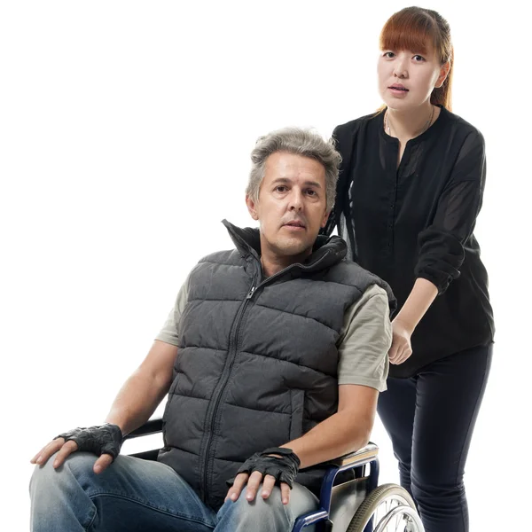 Man on wheelchair — Stock Photo, Image