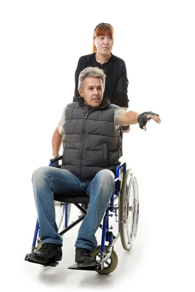 Mann im Rollstuhl — Stockfoto