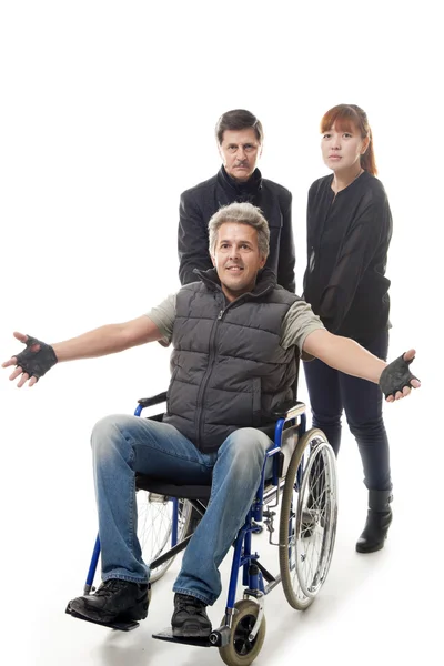 Man on wheelchair — Stock Photo, Image