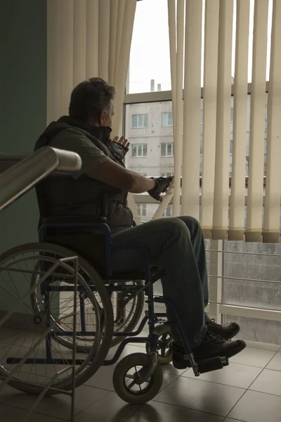 Man on wheelchair — Stock Photo, Image