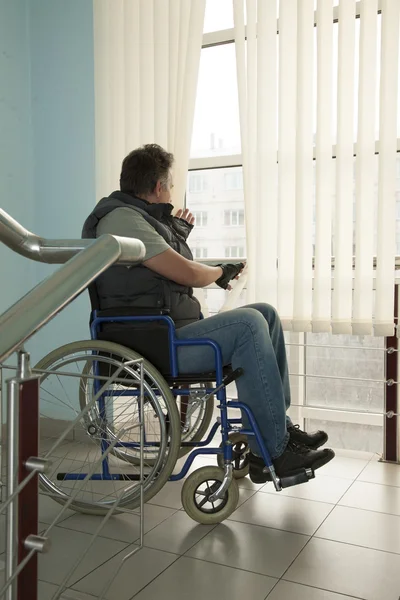 Man on wheelchair — Stock Photo, Image