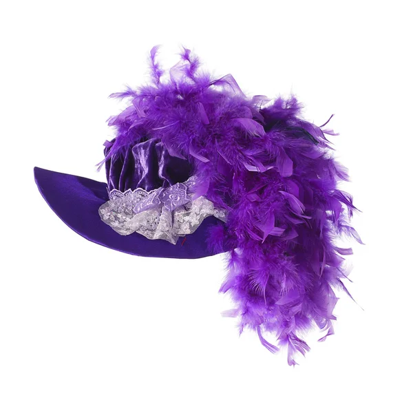 Stylová elegantní klobouk s peřím — Stock fotografie