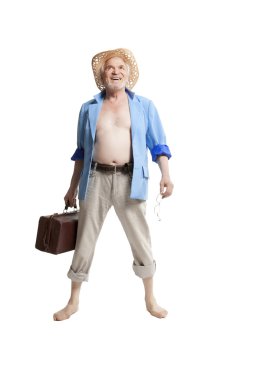 mutlu bir yaşlı adam