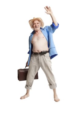 mutlu bir yaşlı adam