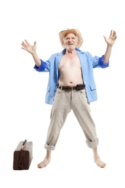 mutlu bir yaşlı adam