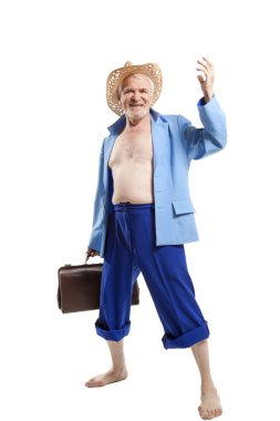 mutlu bir yaşlı adam