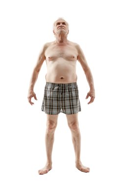 senior man with belly
