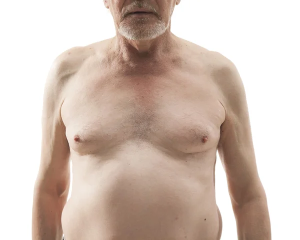 Senior man with belly — Stockfoto