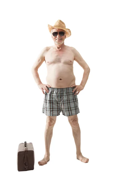 Glad äldre man — Stockfoto