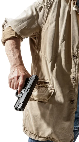 Man met een pistool in zijn hand — Stockfoto