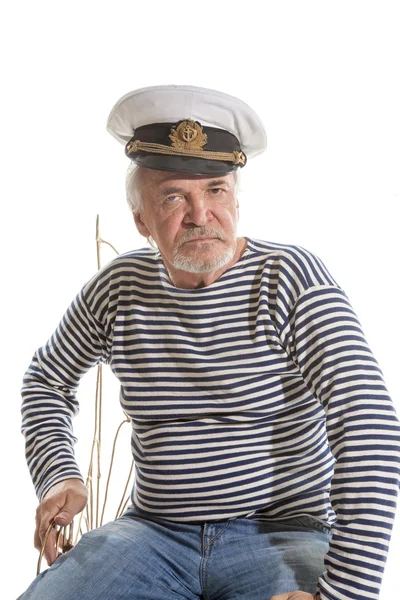 Oude sailor man — Stockfoto